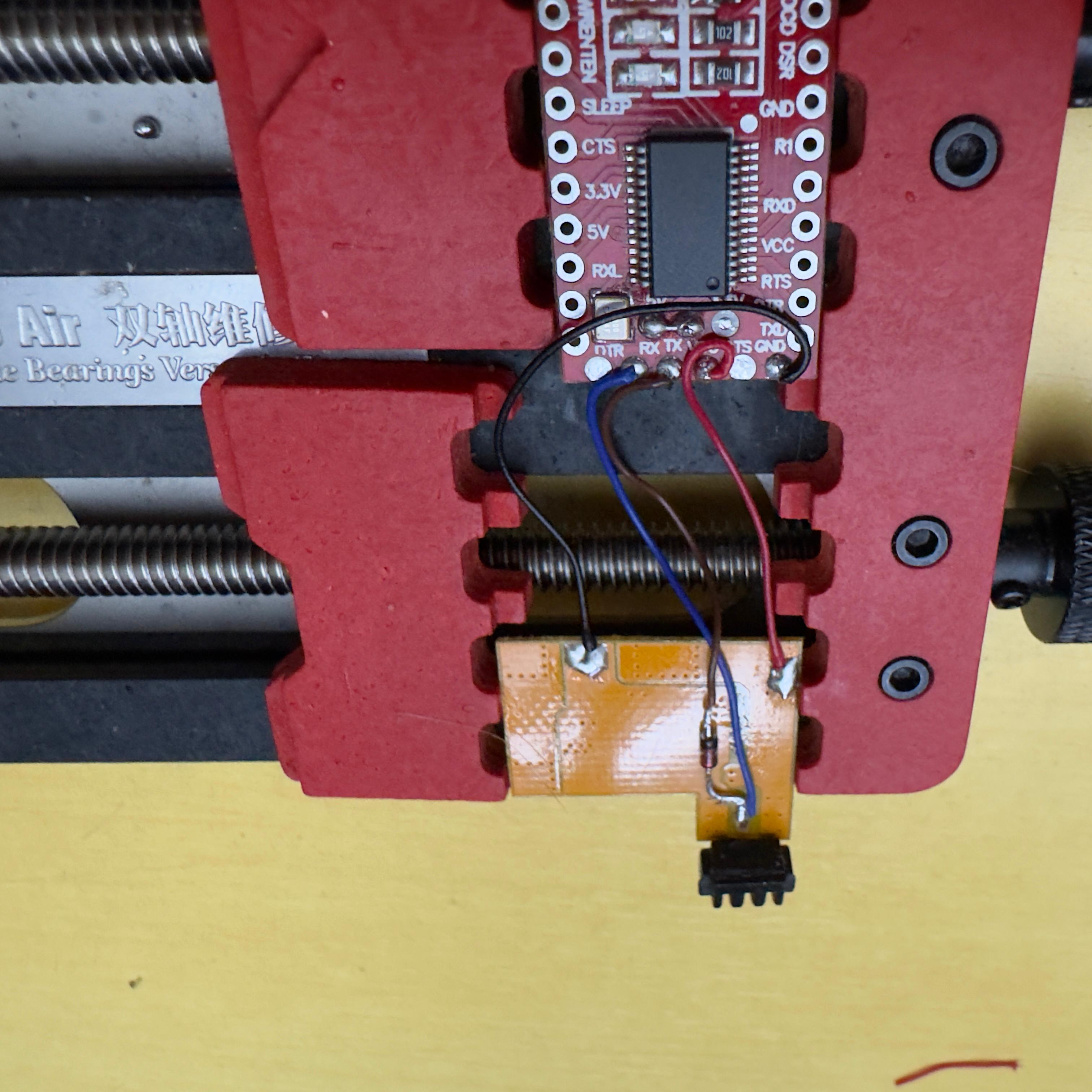 FT232RL with TX routed through the diode and RX direct
